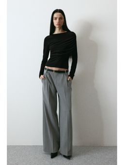 H&M - Women Black Draped Viscose Top