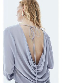 H&M - Women Grey Cowl-Back Top