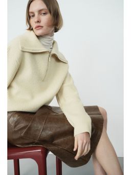 H&M - Women Brown Coated Skirt