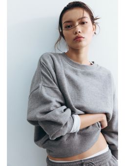 H&M - Women Grey Oversized Sweatshirt