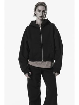 H&M - Women Black Zip-Through Hoodie