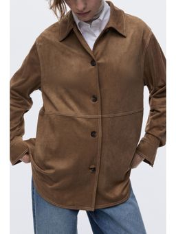 H&M - Women Brown Loose-Fit Shirt