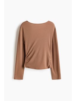 H&M - Women Brown Cowl-Back Jersey Top