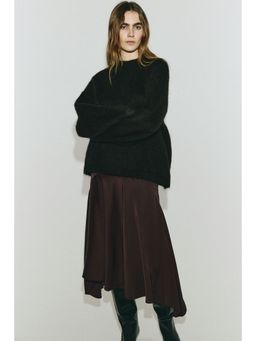 H&M - Women Brown Satin Twill Skirt