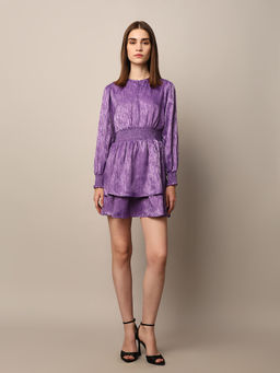 ONLY - Purple Smocked Tiered Dress