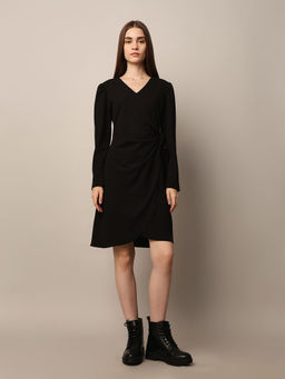 ONLY - Black Wrap Dress