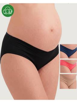 Inner Sense - Plus Size Organic Cotton V Band Panties (Pack of 4)