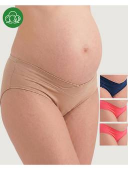 Inner Sense - Plus Size Organic Cotton V Band Panties (Pack of 4)