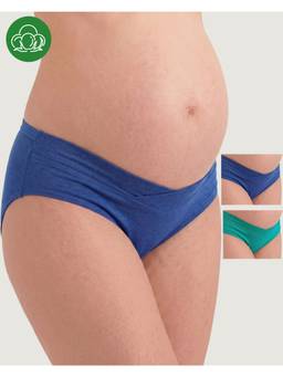 Inner Sense - Plus Size Multi-Color Organic Cotton V Band Panty (Pack of 3)