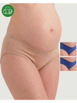 Inner Sense - Plus Size Multi-Color Organic Cotton V Band Panty (Pack of 3)