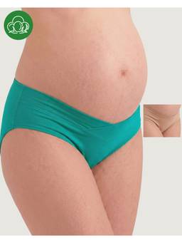 Inner Sense - Plus Size Multi-Color Organic Cotton V Band Panty (Pack of 2)