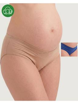 Inner Sense - Plus Size Multi-Color Organic Cotton V Band Panty (Pack of 2)