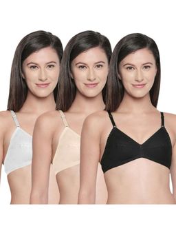 Bodycare - Perfect Coverage Bra-Pack Of 3 - Multi-Color
