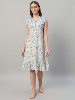 SEPHANI - Women Blue Nightdress