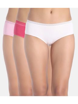 Zivame - Low Rise Full Coverage Hipster Panty - Multi-Color (Pack of 3)