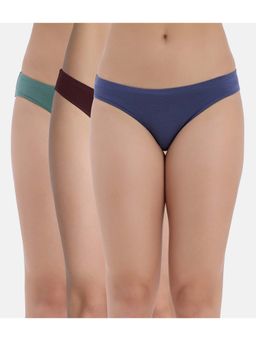 Zivame - Low Rise Full Coverage Brief Panty - Multi-Color (Pack of 3)
