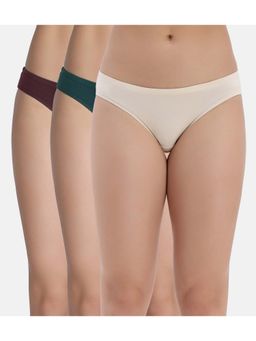 Zivame - Low Rise Full Coverage Brief Panty - Multi-Color (Pack of 3)