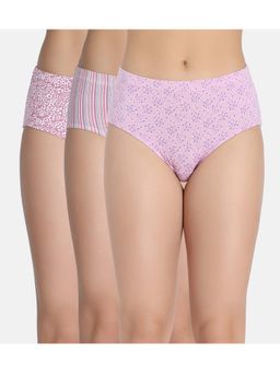 Zivame - Medium Rise Full Coverage Hipster Panty - Multi-Color (Pack of 3)