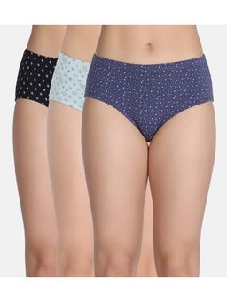 Zivame - Medium Rise Full Coverage Hipster Panty - Multi-Color (Pack of 3)
