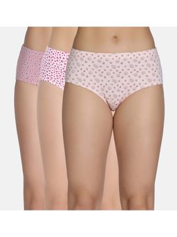 Zivame - Medium Rise Full Coverage Hipster Panty - Multi-Color (Pack of 3)