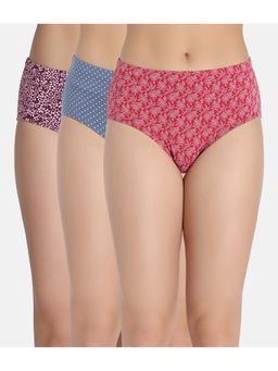 Zivame - Medium Rise Full Coverage Hipster Panty - Multi-Color (Pack of 3)
