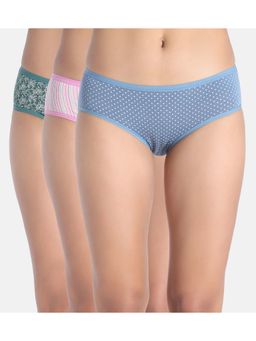 Zivame - Low Rise Full Coverage Hipster Panty - Multi-Color (Pack of 3)