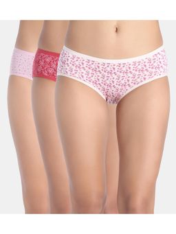 Zivame - Low Rise Full Coverage Hipster Panty - Multi-Color (Pack of 3)