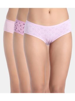 Zivame - Low Rise Full Coverage Hipster Panty - Multi-Color (Pack of 3)