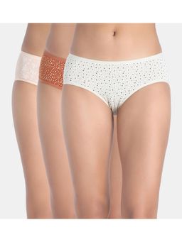 Zivame - Low Rise Full Coverage Hipster Panty - Multi-Color (Pack of 3)