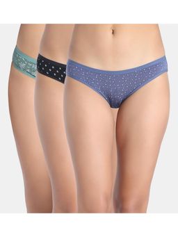 Zivame - Low Rise Full Coverage Brief Panty - Multi-Color (Pack of 3)