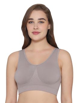 Wacoal - Women's Firm Fit Padded Non-Wired Full Cup Seamless Slip-On Bralette-Grey