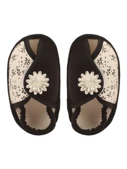 Coco Candy - Floral Print Booties - Black