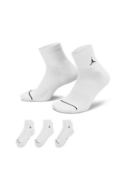 Nike - Unisex White Jordan One Quarter Socks (Pack Of 3)
