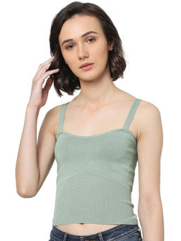 ONLY - Women Textured Green Top