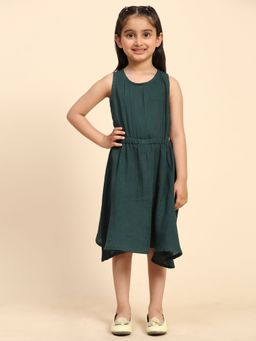 Maaesa - Green Solid Dress