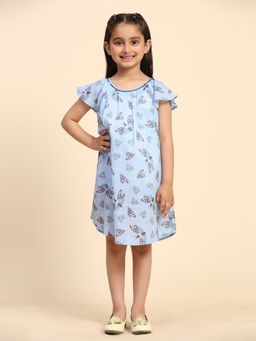 Maaesa - Blue Printed Dress