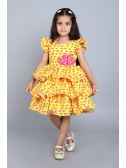 Pink Chick - Yellow Printed Dress