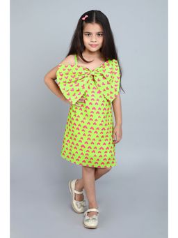 Pink Chick - Green Printed Dress