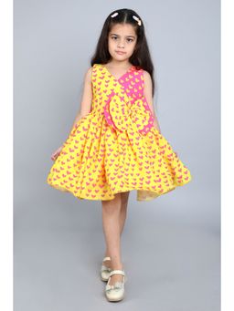 Pink Chick - Yellow Printed Dress