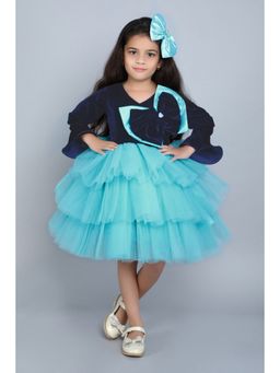 Pink Chick - Blue Colorblock Dress