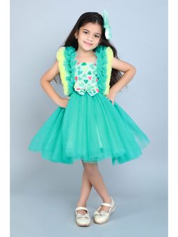 Pink Chick - Green Printed Dress