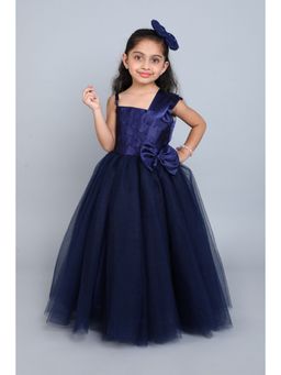 Pink Chick - Navy Blue Solid Gown