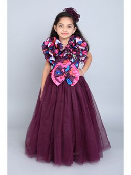 Pink Chick - Purple Floral Gown