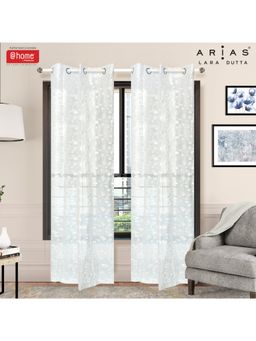 At Home by Nilkamal - Arias Luxuria Sheers Floral Door Curtain White (Set of 2)