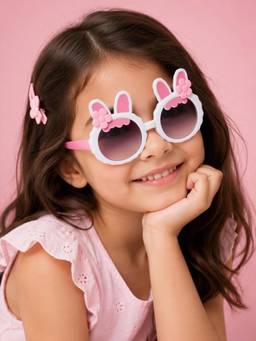 DukieKooky - Black UV Protected Oval Sunglasses (Dksg634B) (3-12 Years)