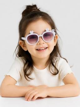 DukieKooky - Black UV Protected Round Sunglasses (Dksg635A) (3-12 Years)
