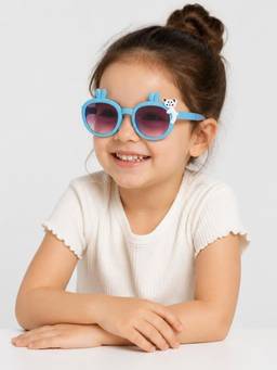 DukieKooky - Black UV Protected Round Sunglasses (Dksg635C) (3-12 Years)