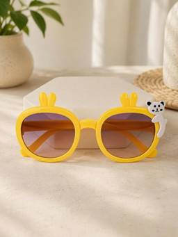 DukieKooky - Black UV Protected Round Sunglasses (Dksg635E) (3-12 Years)