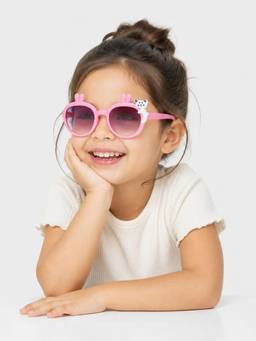 DukieKooky - Black UV Protected Round Sunglasses (Dksg635F) (3-12 Years)