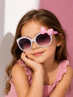 DukieKooky - Black UV Protected Round Sunglasses (Dksg647B) (3-12 Years)